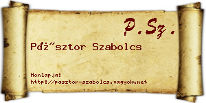 Pásztor Szabolcs névjegykártya